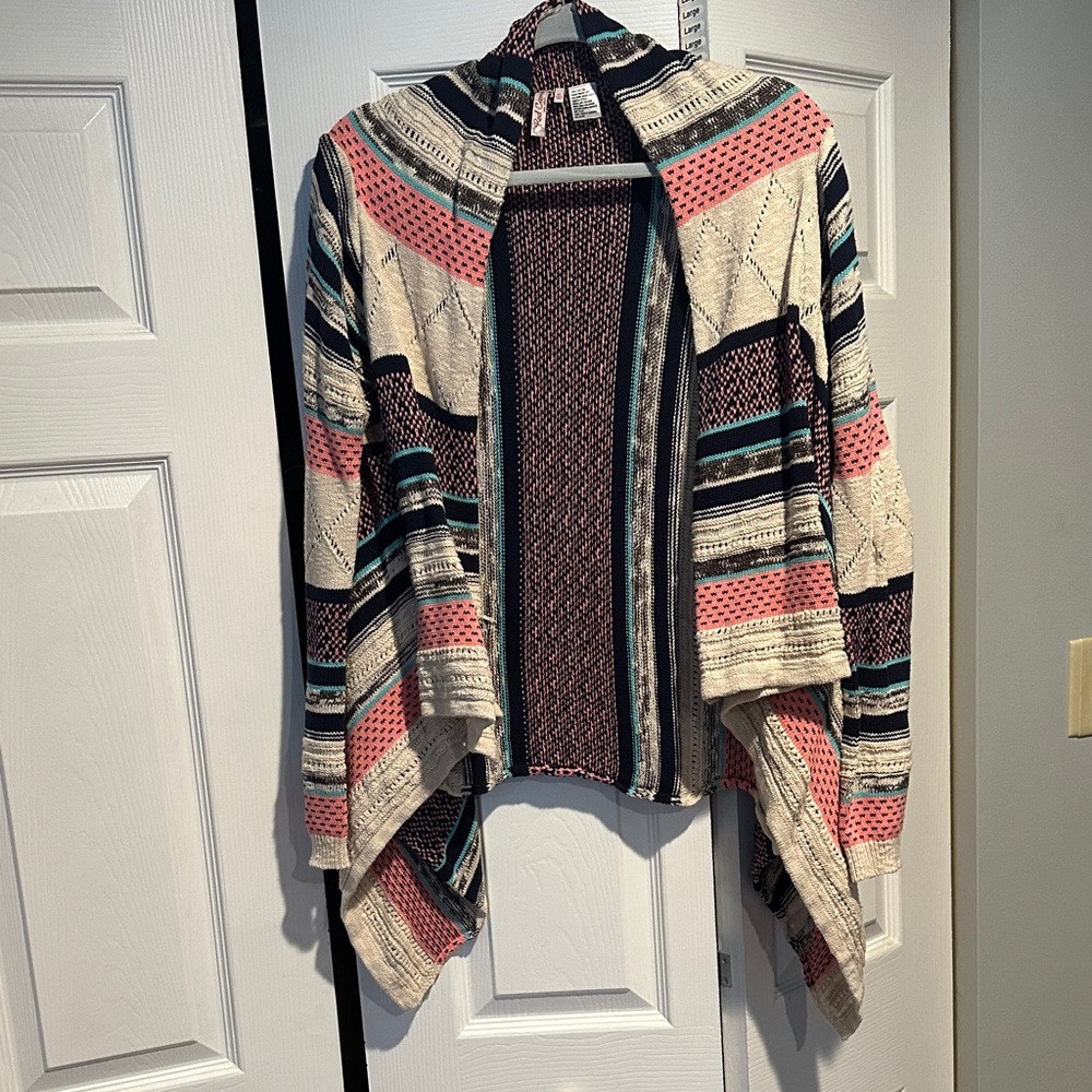 Red Camel Colorful Striped Cardigan